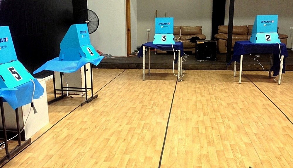 Urnas electrónicas en una elección interna en Israel