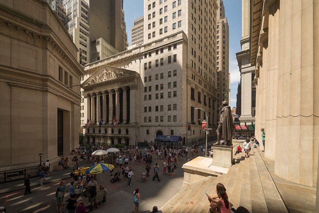 Bolsa de Nueva York, en Wall Street