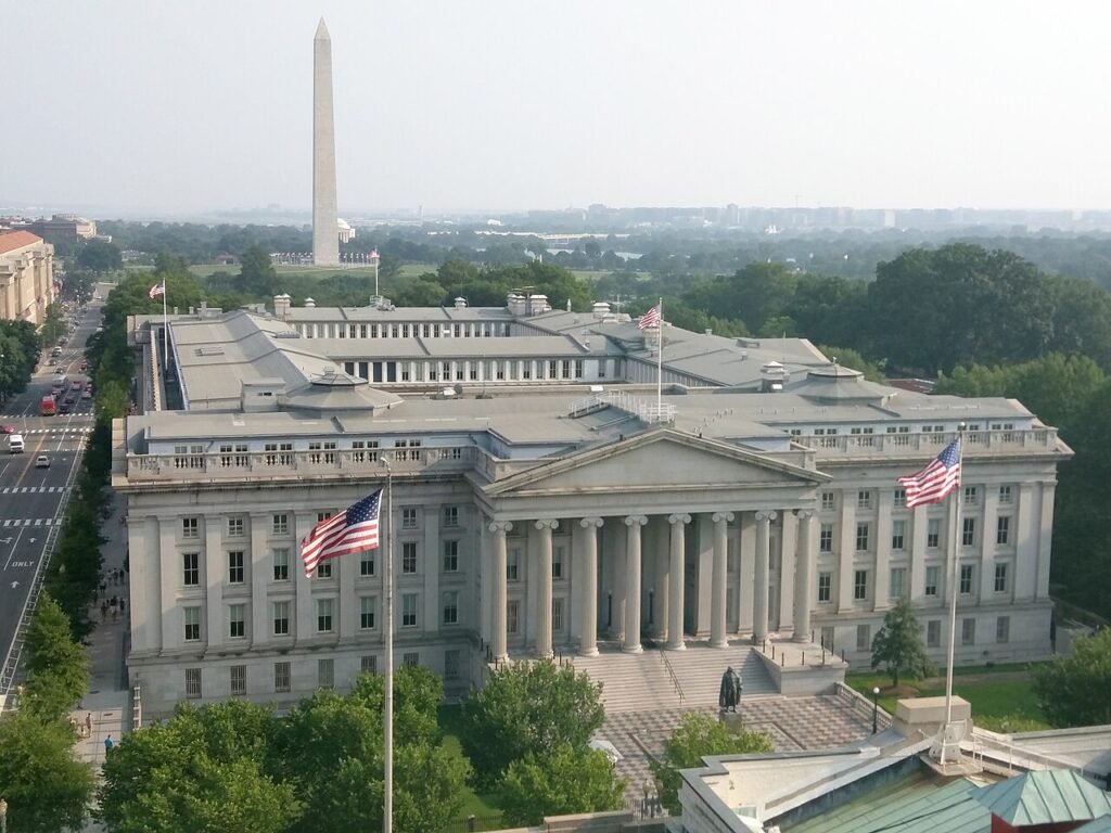 Edificio del Departamento del Tesoro de EE. UU., en Washington