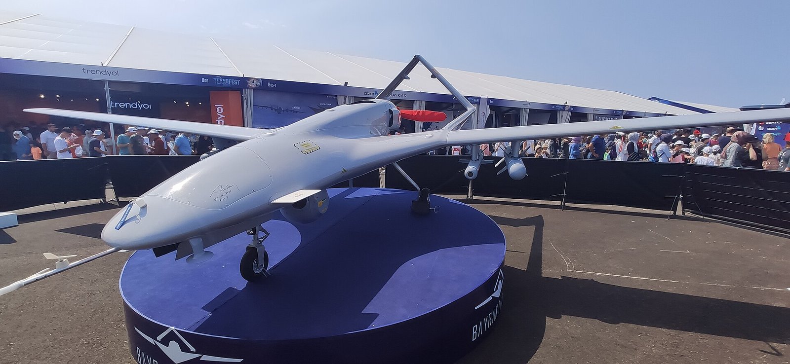 Dron Bayraktar TB2 de Baykar en TEKNOFEST 2022 (imagen de archivo; no es el Sivrisinek)